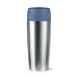 EMSA Travel Mug ECO Isolierbecher, 360ml Edelstahl/Blau