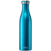 Isolier-Flasche Edelstahl 0,75 wasserblau n