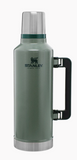 Stanley Classic Isolierflasche, Hammertone Green, verschiedene Größen