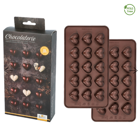 Chocolaterie Herz-Pralinenformen-Set, BPA frei