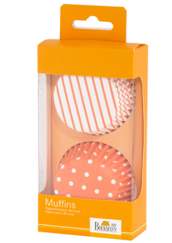 Muffin-Papierförmchen, orange ,Ø 7 cm, 48 Stk