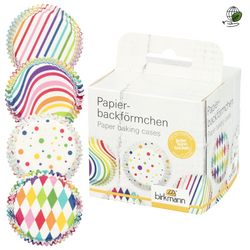 Muffin-Papierbackförmchen, Regenbogen, Ø 7 cm, 100 Stück