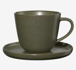 ASA Kaffeetasse mit Unterteller, nori, 0,25 L, grün