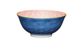 Bowl Blue Arched Pattern