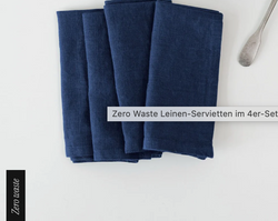 LinenTales Zero Waste Leinenservietten-4erSet navy