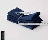 LinenTales Zero Waste Leinenservietten-4erSet navy