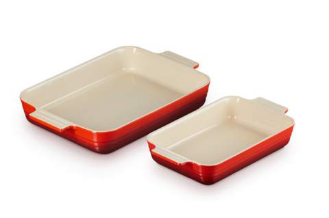 Le Creuset  Auflaufformenset, 2-teilig (25 cm/32 cm), kirschrot