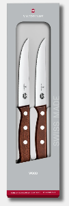 Victorinox Steakmesser Set, 2teilig, modifiziertes Ahornholz, 12 cm