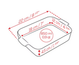 Appolia Auflaufform rechteckig rot 22 cm