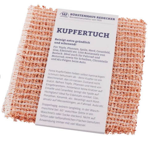 Kupfer-Tuch, 14 x 15 cm 2er Set