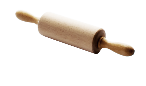Teigroller - Kinder Nudelholz 26x5cm - Holz Knetrolle mit Holzachse