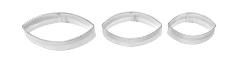 Cookie Cutters Oval, set of 3; 4cm; 5.5cm; 6.5cm