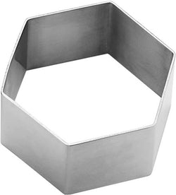 Cookie cutter/dessert ring hexagon 7cm